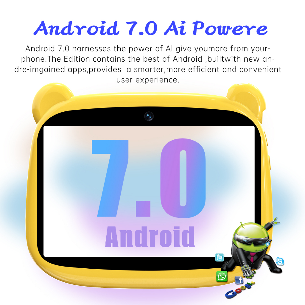 【Bisa COD】HD Kids Tablet 7.0 Inch Android Tab 2GB+32GB 3000mAh Tablet Anak Anak Tablet Baru Tablet Anak Anak Untuk Belajar Tablet Belajar Anak Sentuh Edukasi Tabletanak Murah