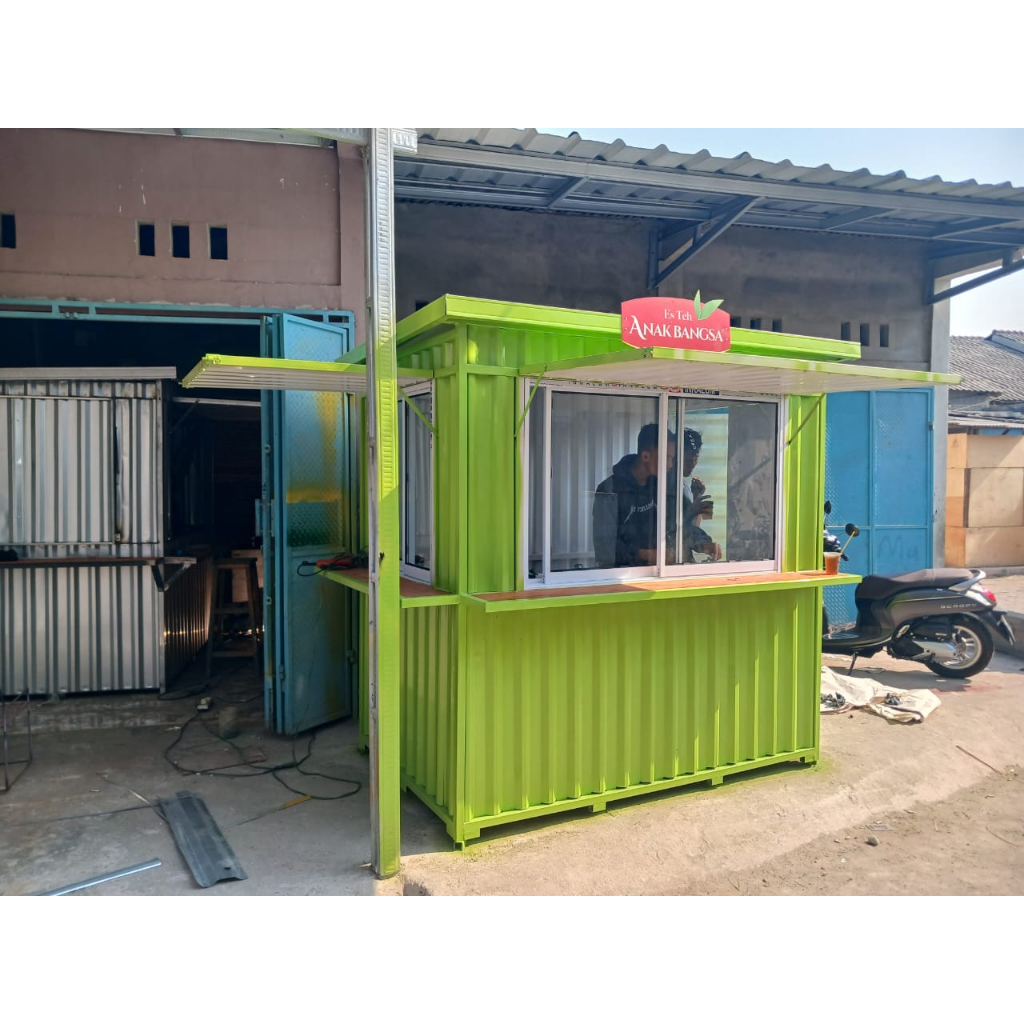 Booth Container 200x150x210 Kaca Sleding