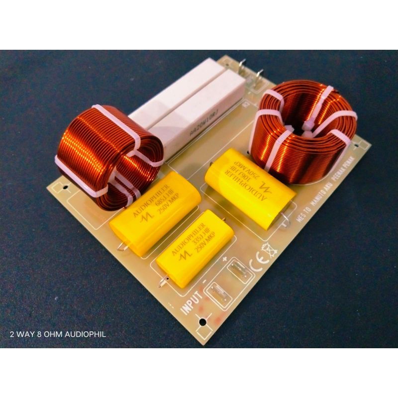 crossover pasif 2 way 8 ohm single sepeaker audiophiler