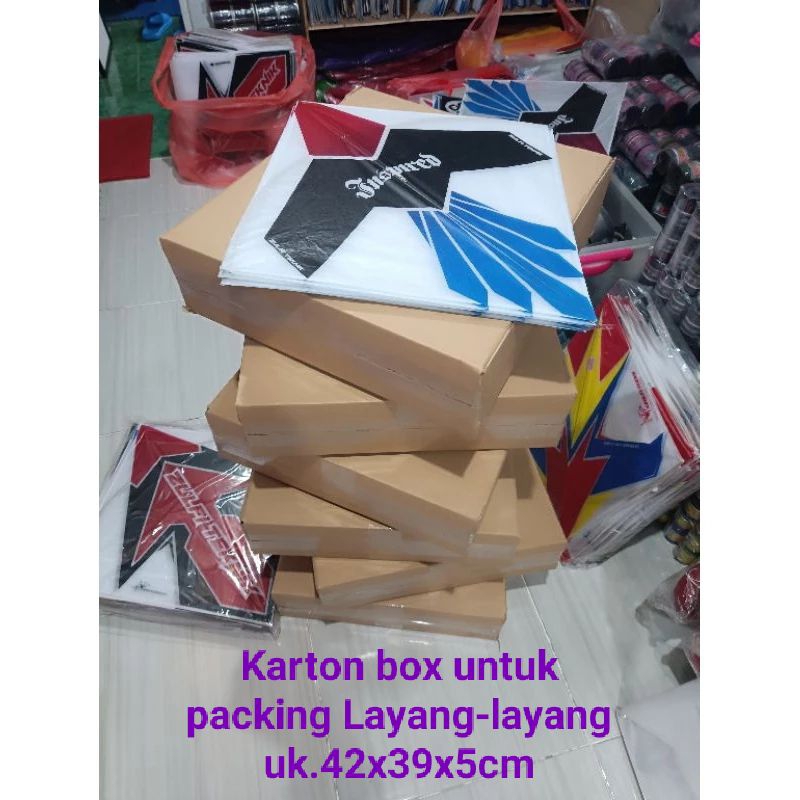 

Kardus packing Layang-layang uk.43x39x5cm bisa masuk 50pcs layang-layang