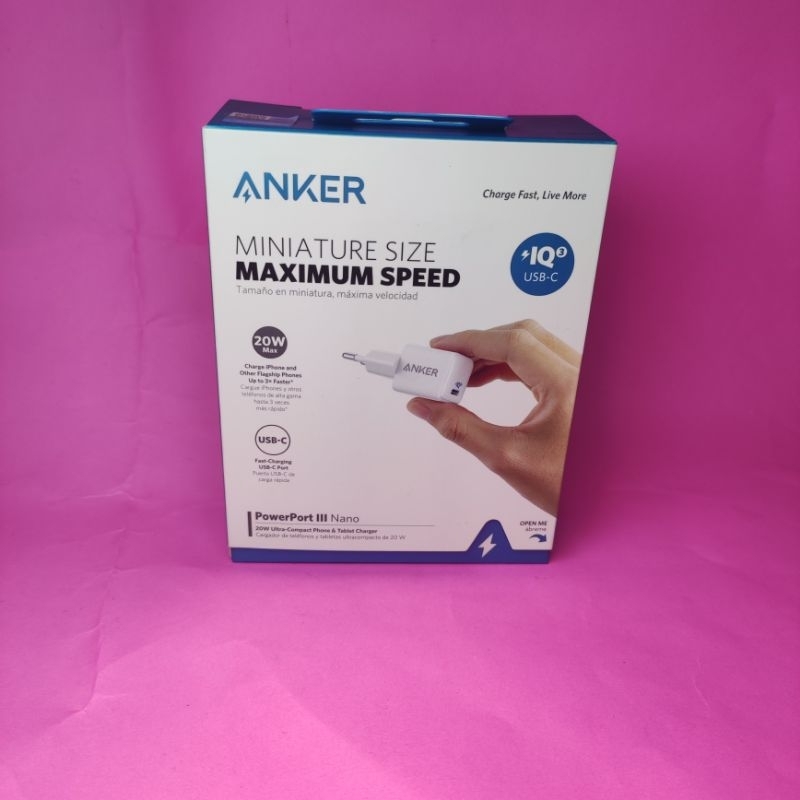 Anker Powerport III Nano Adaptor Charger 20W New