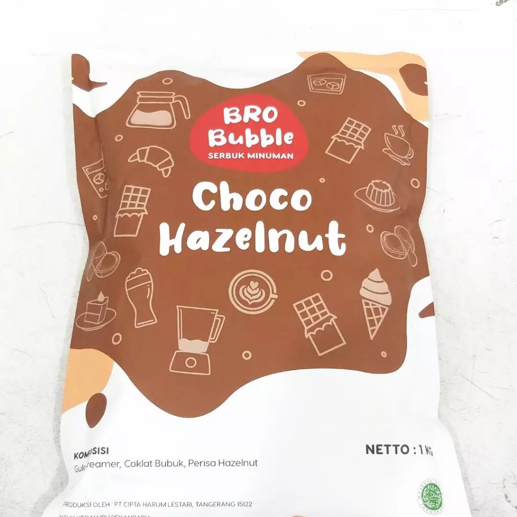 

[oddsolshop] pekanbaru/Bro Bubble Choco Hazelnut 1KG Minuman Serbuk Instan Cokelat Kacang Hazel