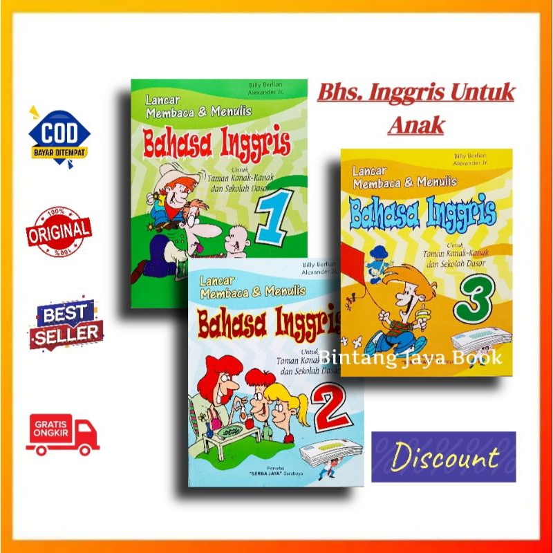 Buku Bahasa Inggris Untuk Anak - Buku Lancar Membaca Dan Menulis Bahasa Inggris Untuk TK Dan SD