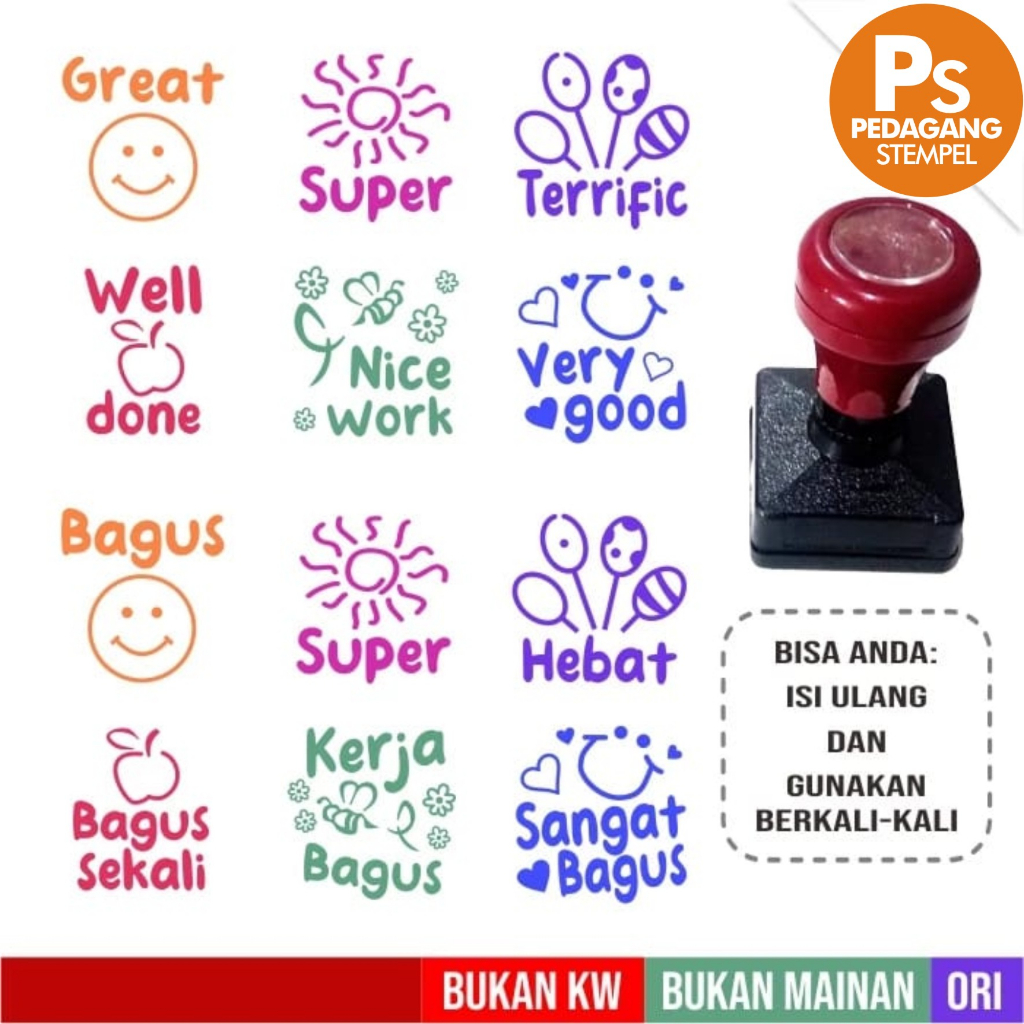 

Stempel Penilaian Guru /Tk/Paud/SD/Anak