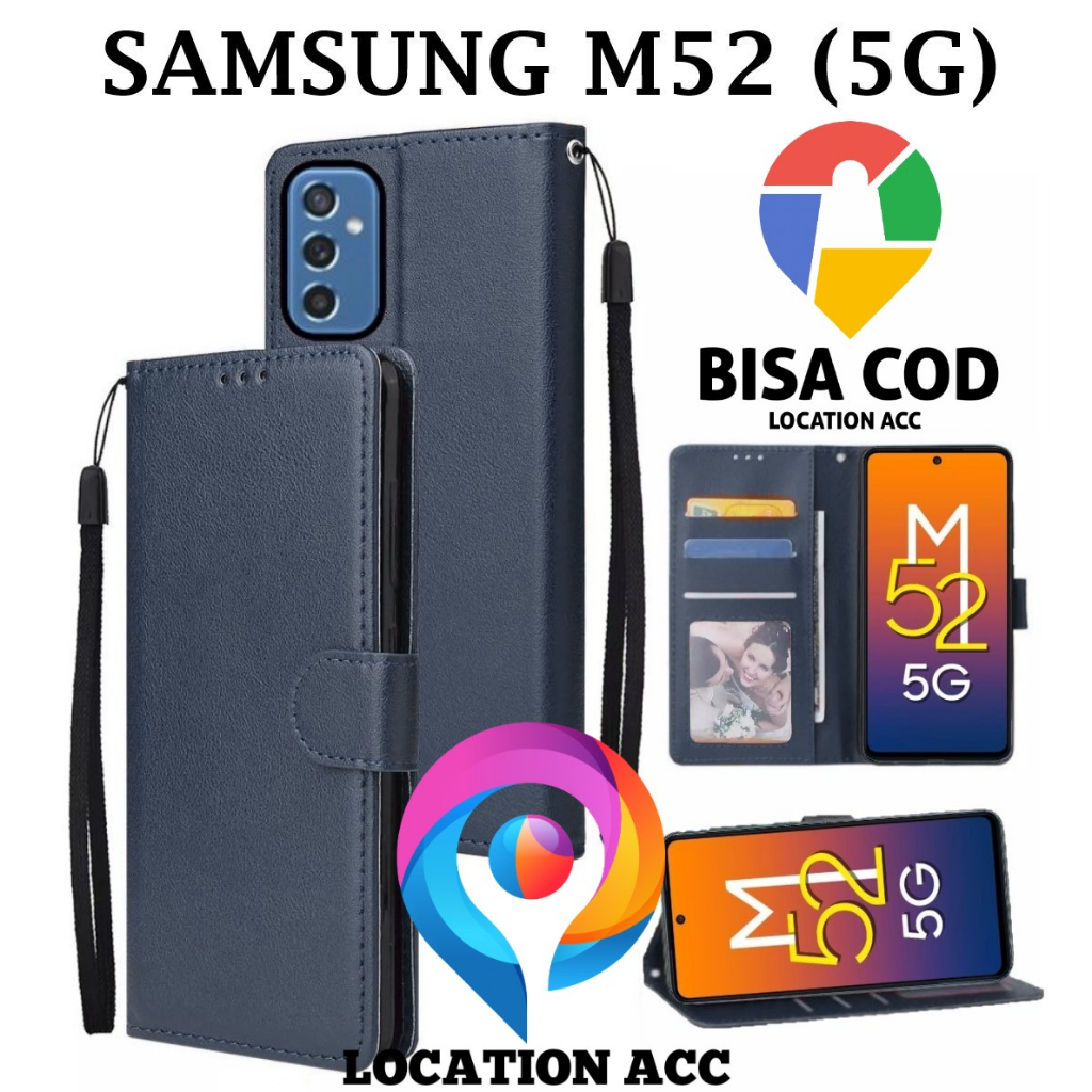 SAMSUNG M52 (5G) FLIP LEATHER CASE PREMIUM-FLIP WALLET CASE KULIT UNTUK SAMSUNG M52 (5G) - CASING DO