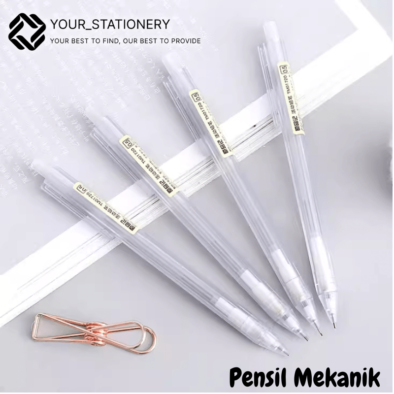 

[Your_Stationery] Ins Propelling Pencil/ Pensil Mekanik Transparan Estetik 0.5/0.7mm