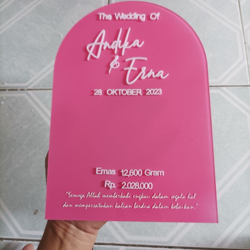 Akrilik Mahar cutting grafir