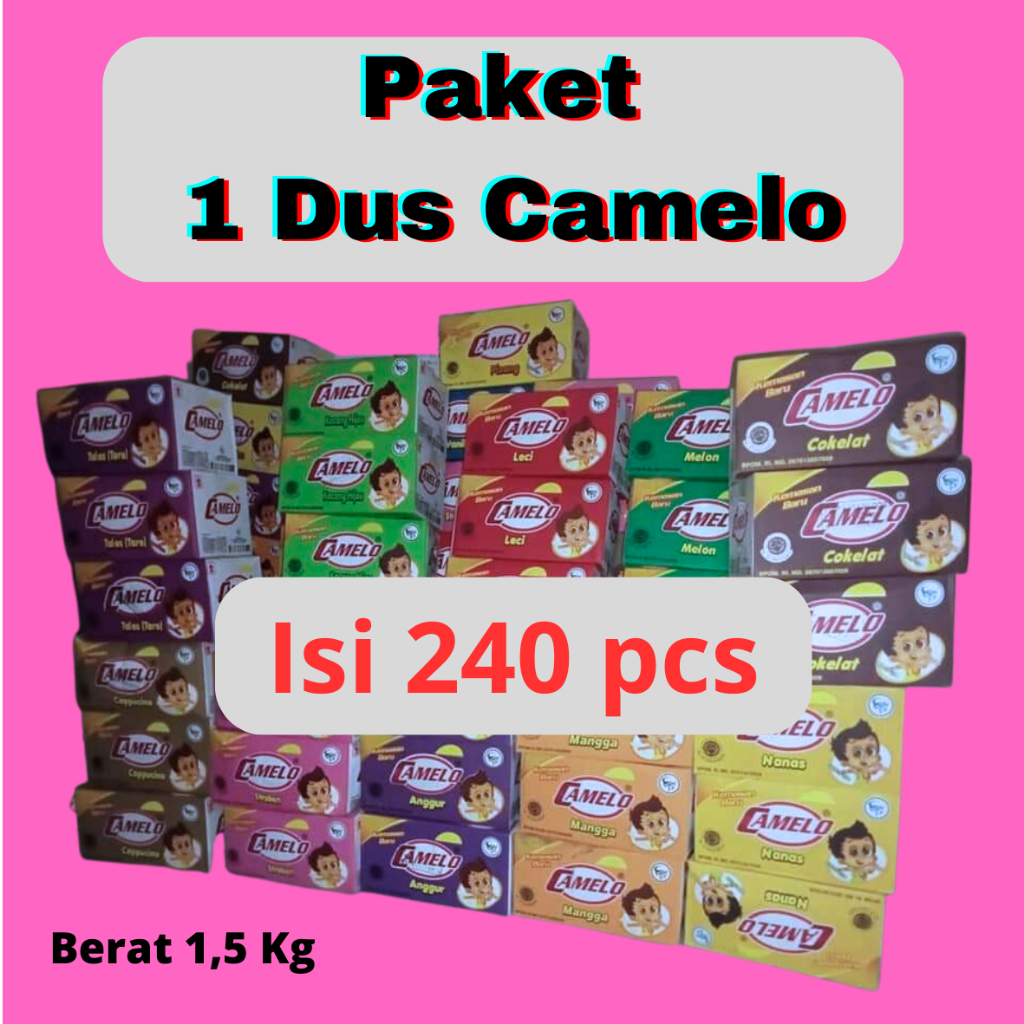 

Bahan Es Camelo isi 240 pcs bubuk instan