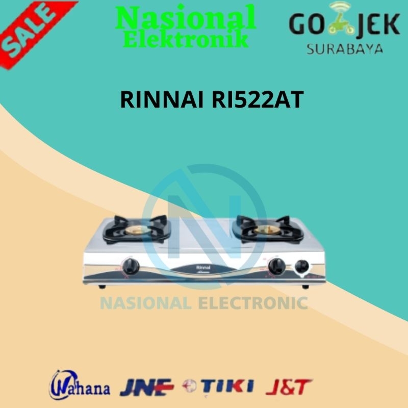 RINNAI RI 522 AT/KOMPOR GAS RINNAI RI522AT/RINNAI RI522 AT/KOMPOR GAS LPG RINNAI RI 522 AT/KOMPOR GA
