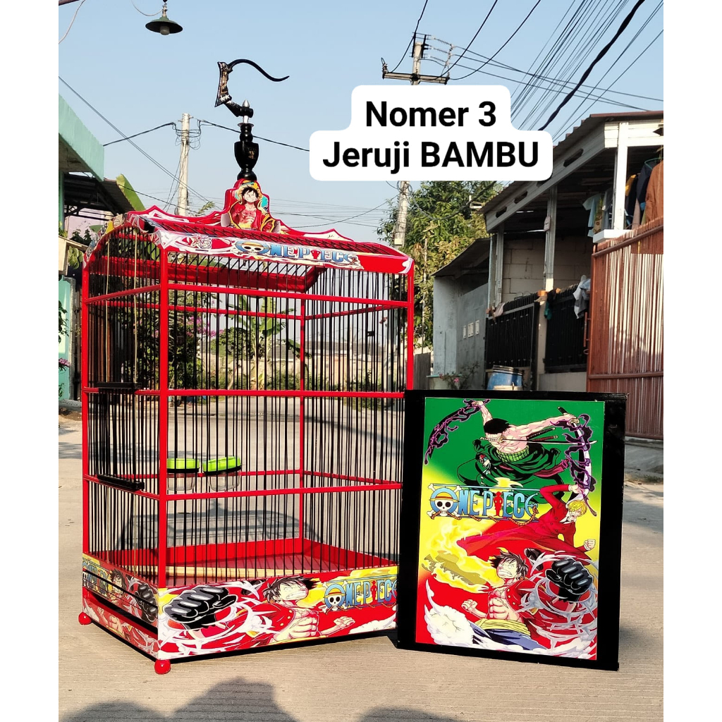 SANGKAR DECAL BERKUALITAS ,SANGKAR BURUNG KOTAK NOMER 3 DECAL ONE PIUECE DAN BARONG