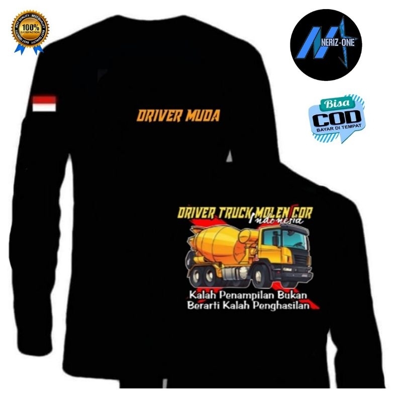 KAOS PRIA DRIVER TRUCK MOLEN COR DESAIN TERBARU ~ BAHAN KATUN COMBED