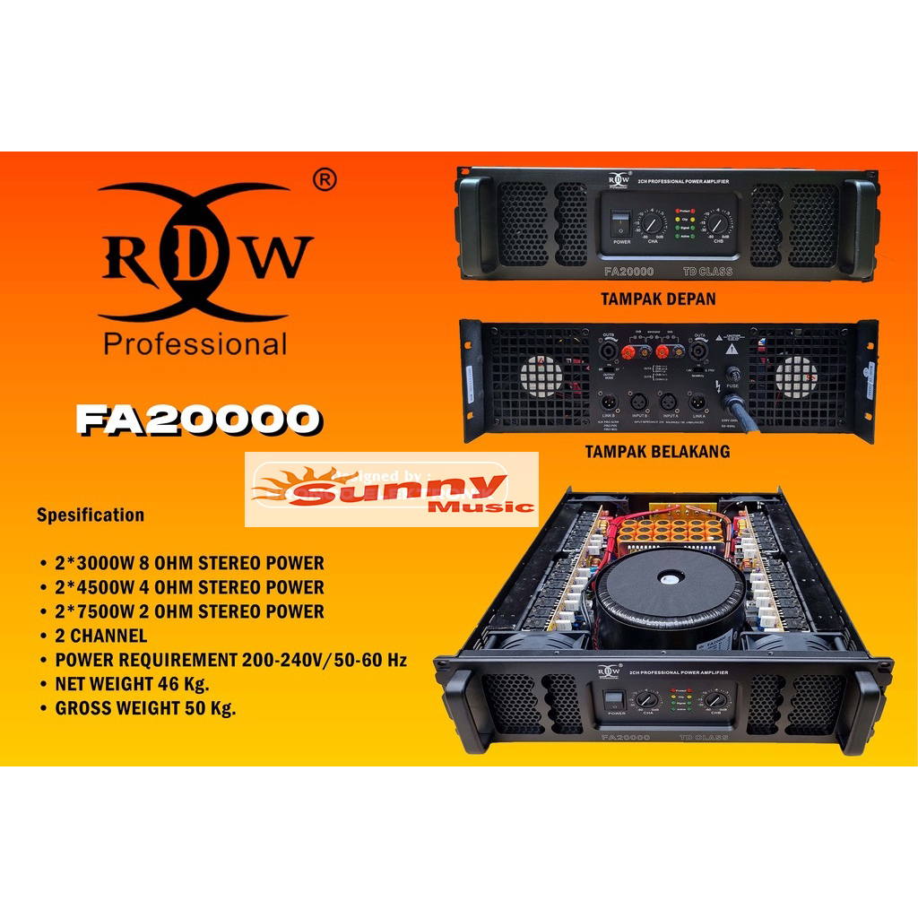 First Class FA 20000 Power Amplifier FA20000 FA-20000