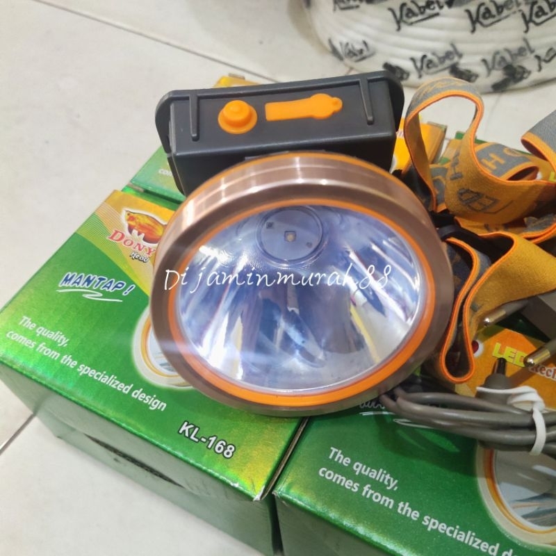 DONY Kl 168 10 Watt Senter Kepala Super Terang Original Cahaya Putih dan Kuning