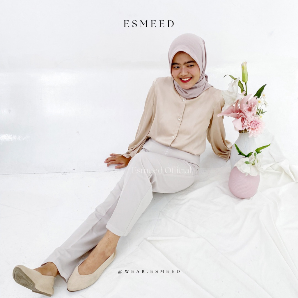 Esmeed Official Shafira Pants Oat / Celana Wanita Kulot Oat