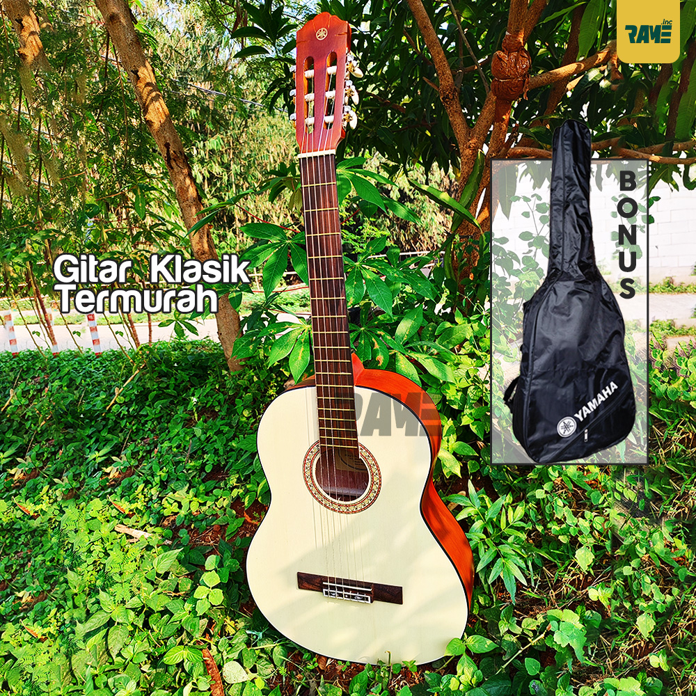 [COD] GITAR AKUSTIK KLASIK YAMAHA SENAR NYLON MURAH NILON TERBAIK BONUS TAS