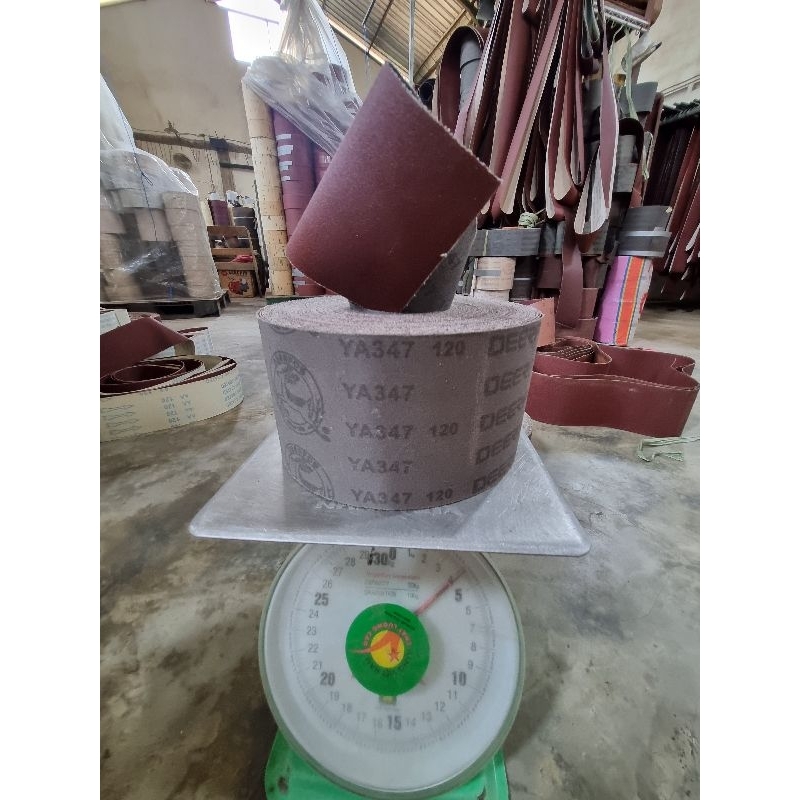 AMPLAS ROLL KAIN KAKU TEBAL GRID 120 PANJANG 50 METER MERK DEERFOS