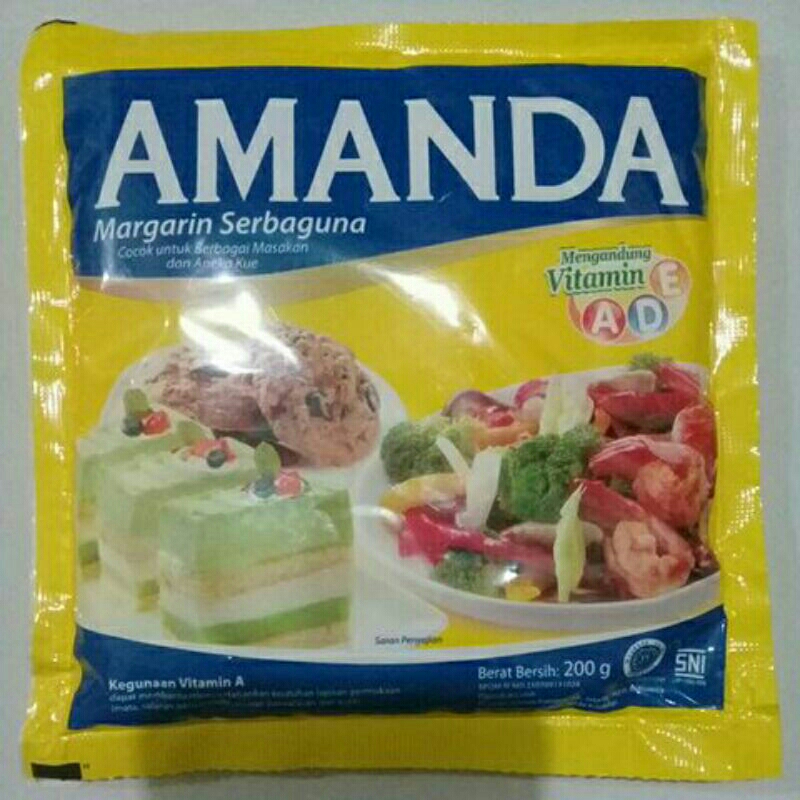 

~MOS~ Amanda Margarin Serbaguna 200 gr. Bahan Roti. Bahan Masak