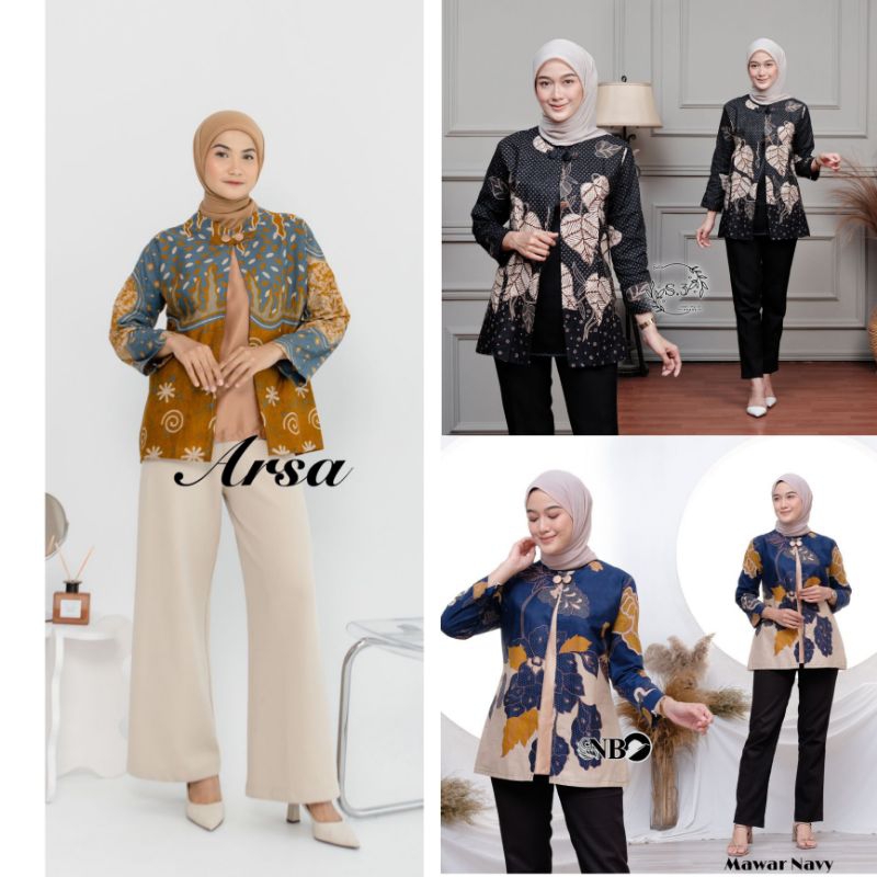 Blus Batik wanita Bolero Atasan Batik Kantor