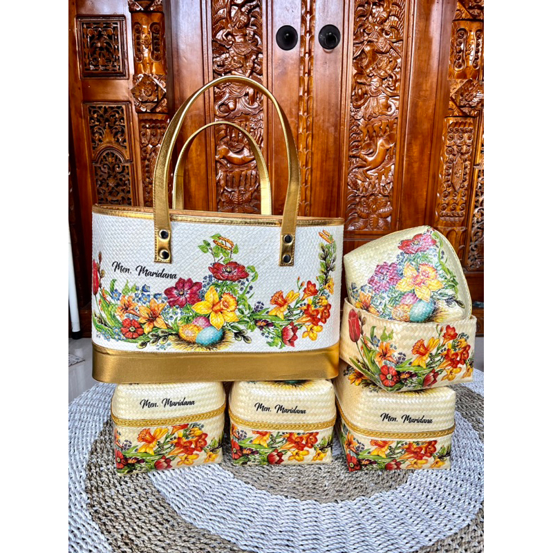 tas pandan keben 4 bambu komplite