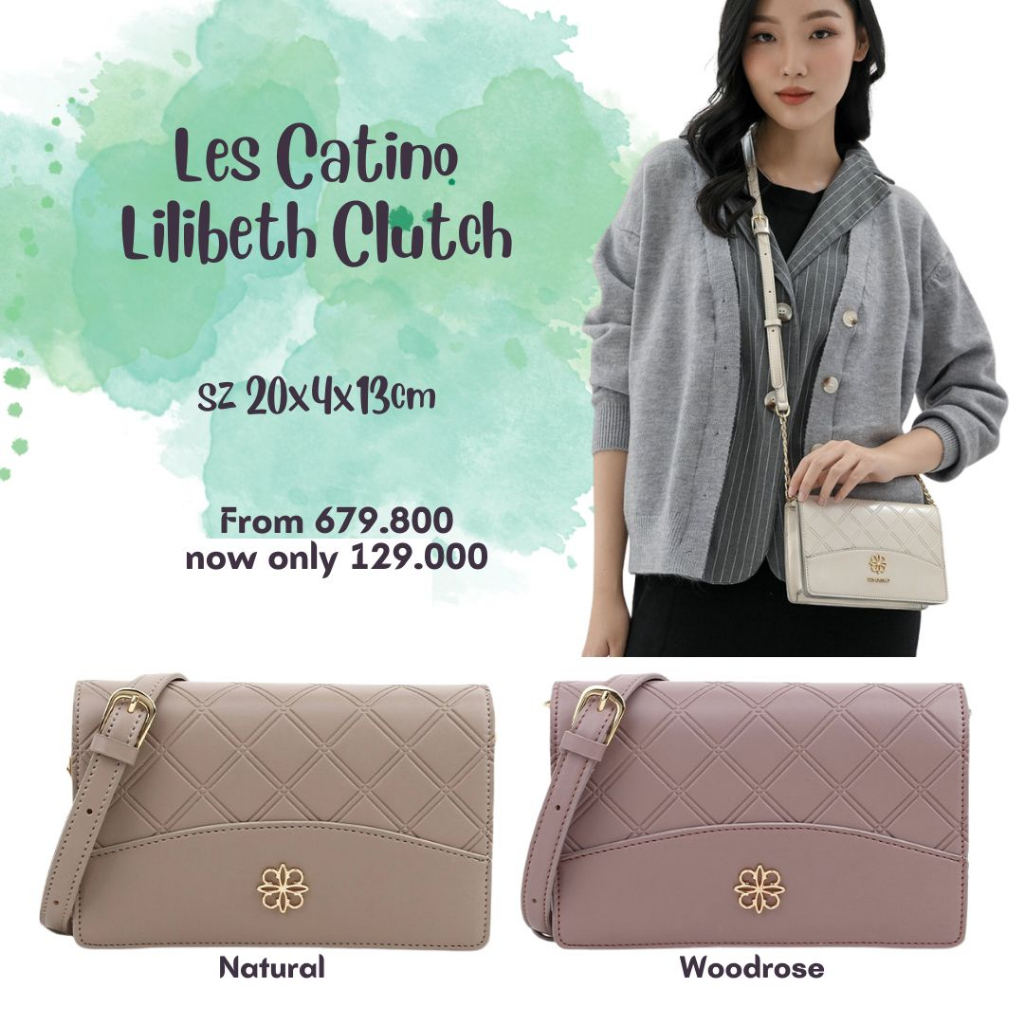 Tas selempang wanita Les Catino Lilibeth Clutch ORIGINAL NEW