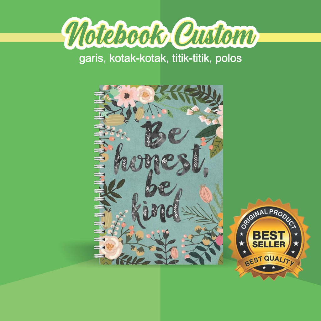 

NOTEBOOK A5 CUSTOM CATATAN/JURNAL BOOKPAPER GRID/KOTAK2#DOTTED/TITIK2#BLANK/POLOS