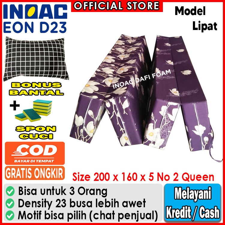 kasur lipat Inoac 200x160x5 nomor 2 Queen kasur busa Inoac EON D23 original gratis bantal Inoac / ka