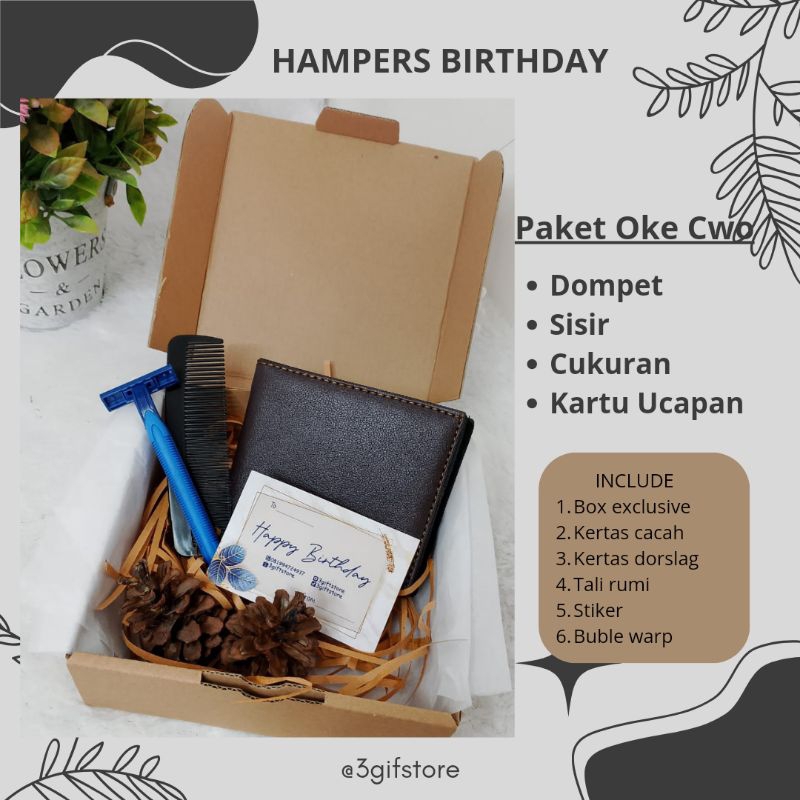 

Hampers Birthday Cwo OKE (Dompet, Sisir, Cukuran)