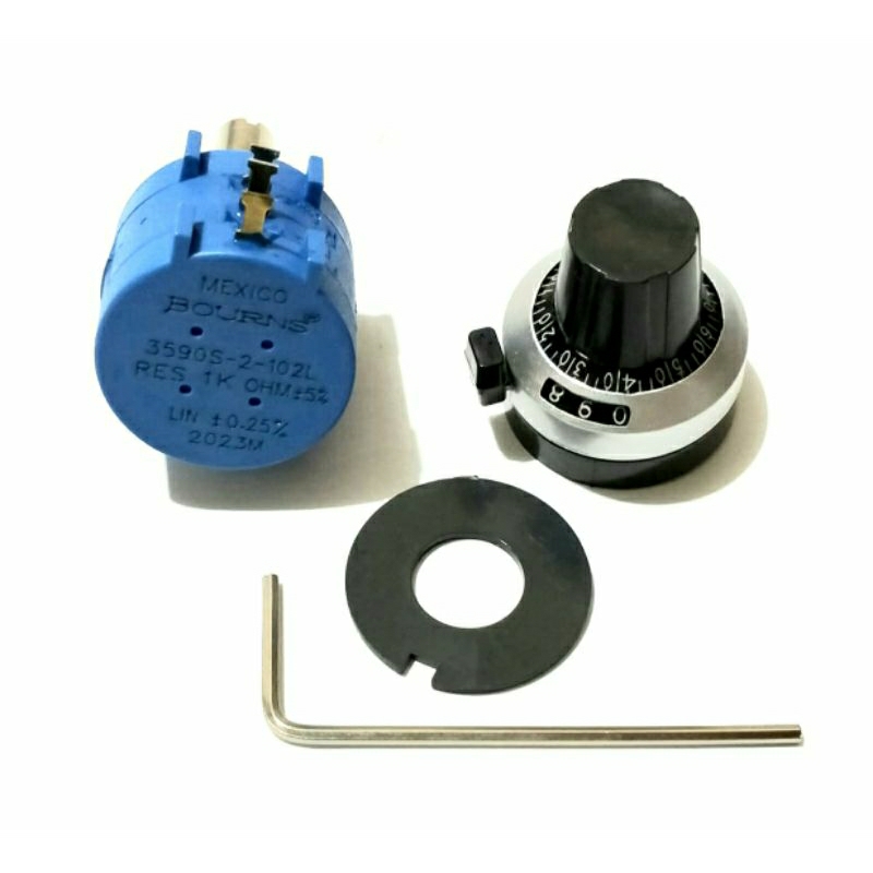 Potensio Bourns 10 Putaran 1K OHM + KNOB Angka 10 Putaran