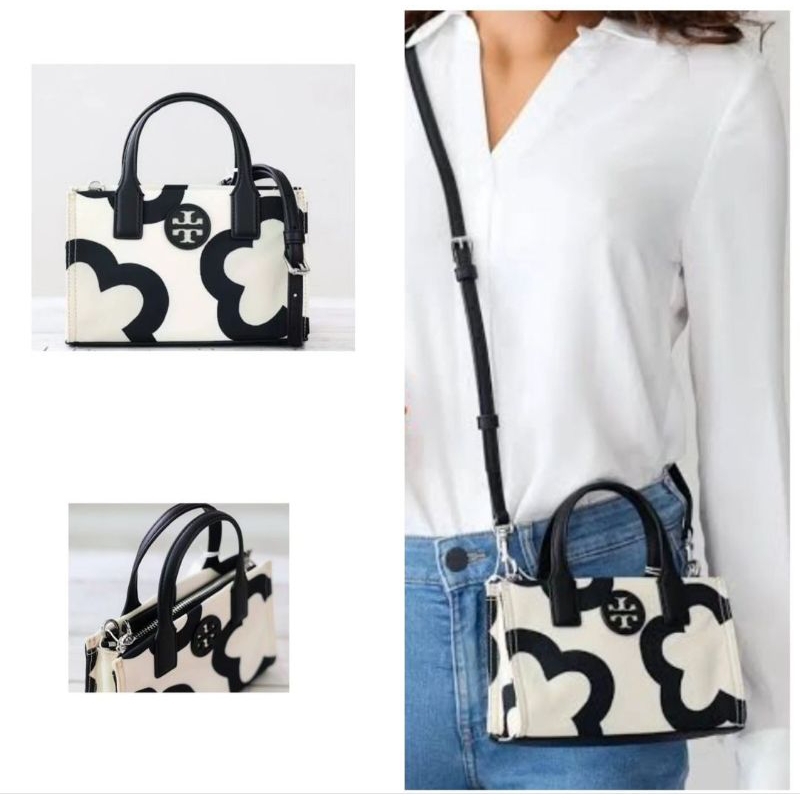 new tas Tory Burch mini Ella flower cream original authentic bag