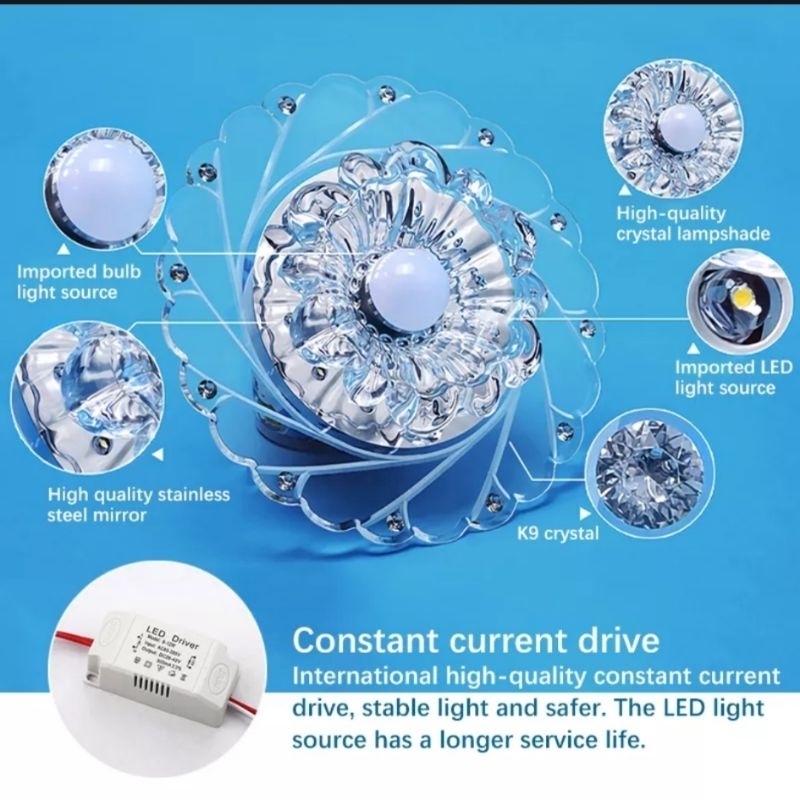 LAMPU LED PLAFON BUNGA MEWAH / LAMPU HIAS RGB / LAMPU LANGIT LANGIT