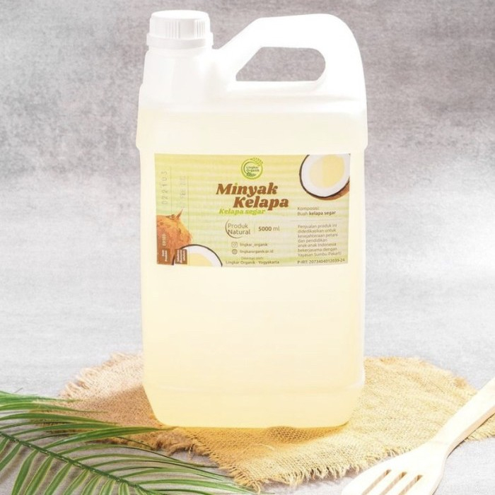 

Lingkar Organik - Minyak Kelapa Non Rbd 5 Liter - Coconut Oil Cooking 5L - Minyak Kelapa Mpasi Balikpapan