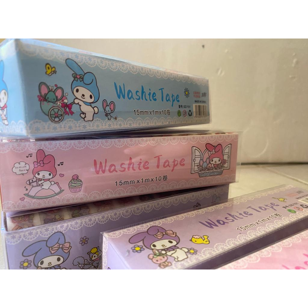 

Washi Tape Sanrio Stiker Roll Sanrio Masking Tape Lucu 1 Set