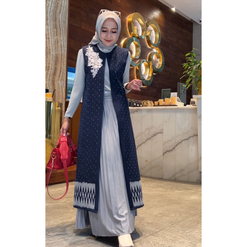 TENUN_GAYA Outer tenun wanita baju tenun jepara ethnik blazer tenun blazer jumbo blazer murah