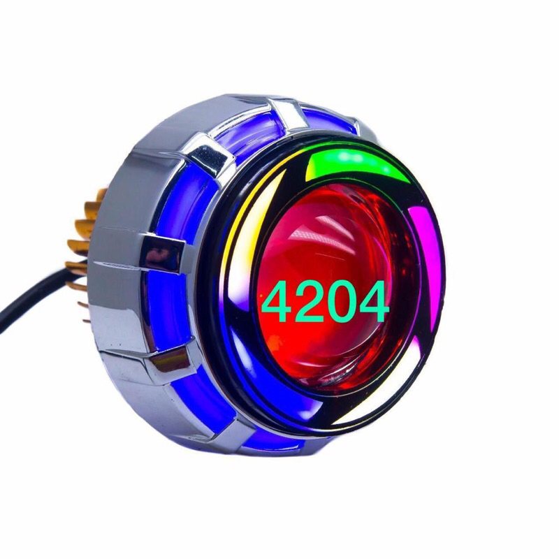 lampu depan projie mini rgb+strobo running