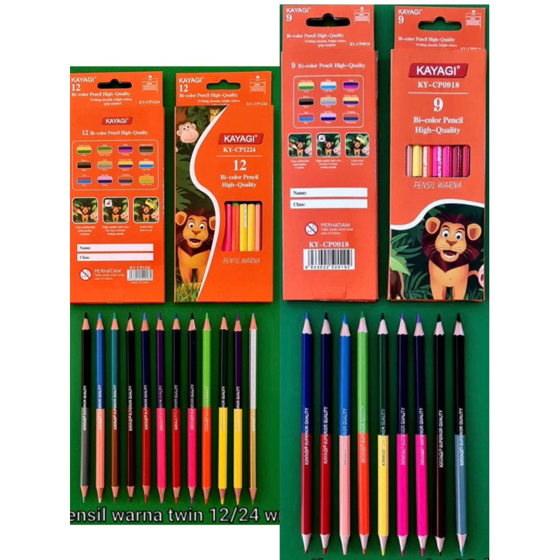 

Kayagi Bicolor Pencil Kayagi Bi-Color Pencil pensil warna bolak balik pensil warna twin