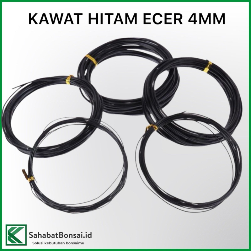 Kawat bonsai hitam doff 4MM per meter