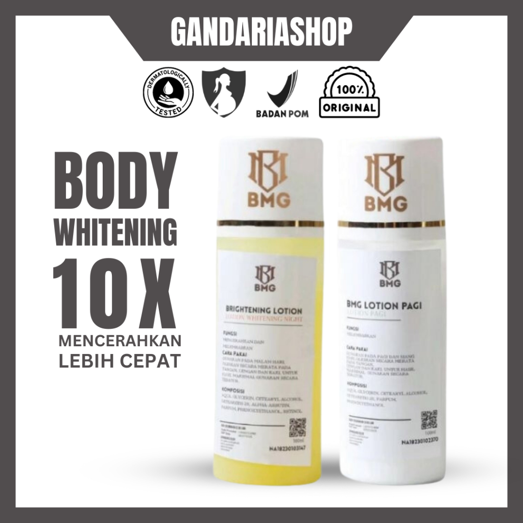 BMG LOTION ANGGUR BPOM | HB PEMUTIH BADAN DOSTING PAKET SIANG MALAM AMPUH