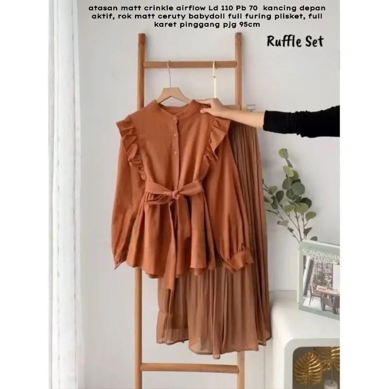 SL Ruffle Set rok cringkle plisket