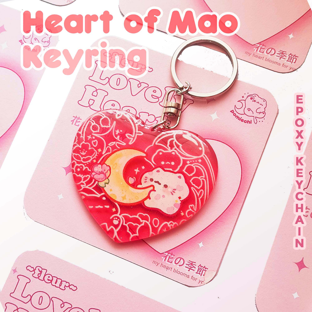 Heart of Maoki Epoxy Keyring by Pomiechi