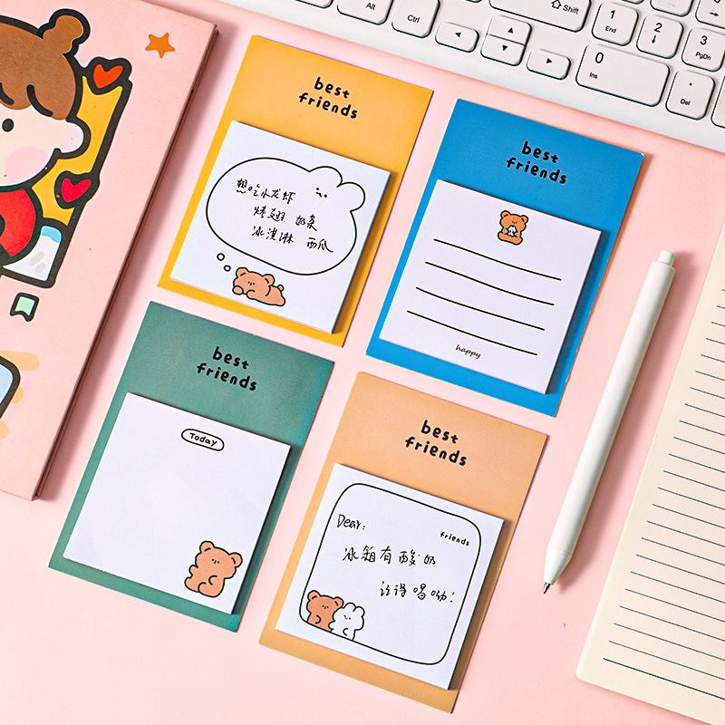 

Sticky Notes Best Friends Lucu 30 Lembar #ST064 / Memo Note Bear Frenz / Mini Memo Dialog MK1154 / Memopad Korea Cute / SN04 Memo Tempel