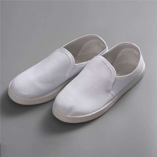 ESD Cleanroom Shoes PVC Canvas (Full White) - Sepatu Safety ESD Antistatic