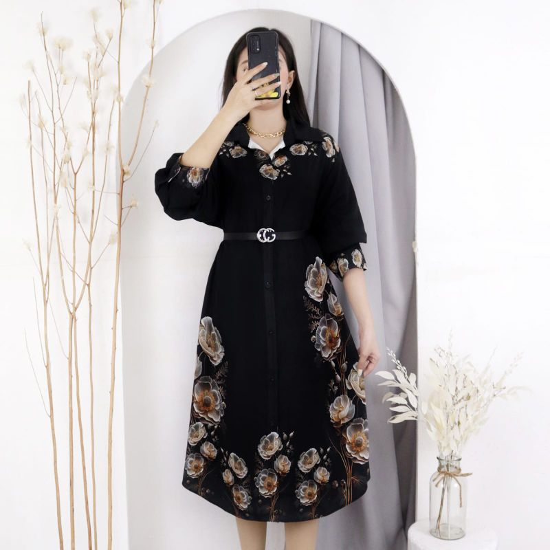 Kemeja Tunik Jumbo Woolpeach Import