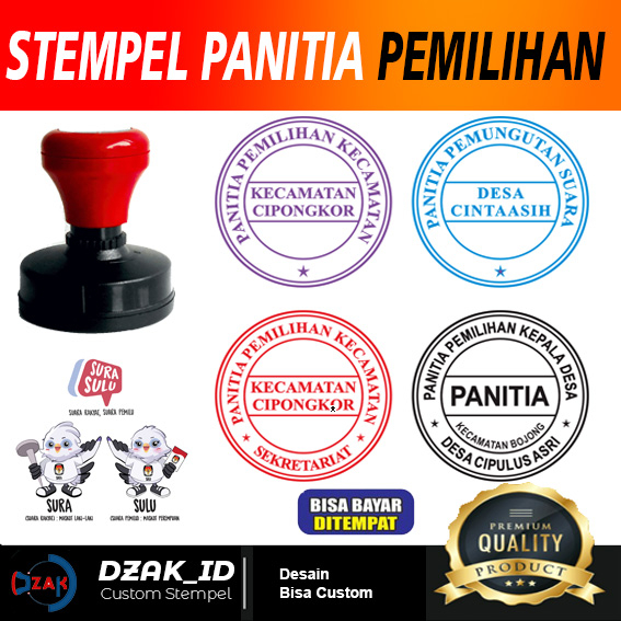 

Stempel Panitia Pemilihan Kecamatan - Stempel Panitia Pemungutan Suara - Stempel Sekretariat Panita Pemilihan Kecamatan - Stempel Panitia Pemilihan Kepala Desa - Stempel TPS - Stempel KPPS - Stempel PPK - Stempel PPS - Stempel Pilkades - Stempel Pemilu