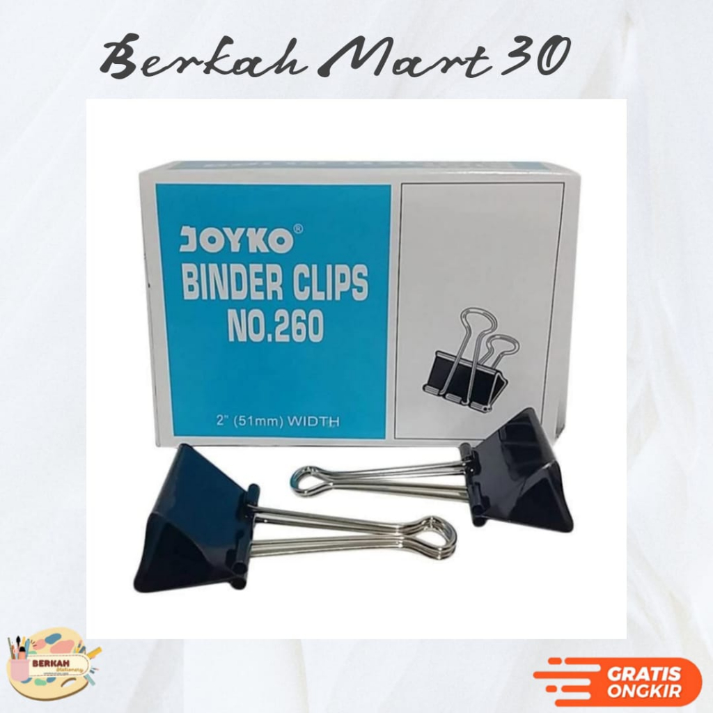 

Binder Clips Joyko No. 260 (50 mm) isi 12 Pcs