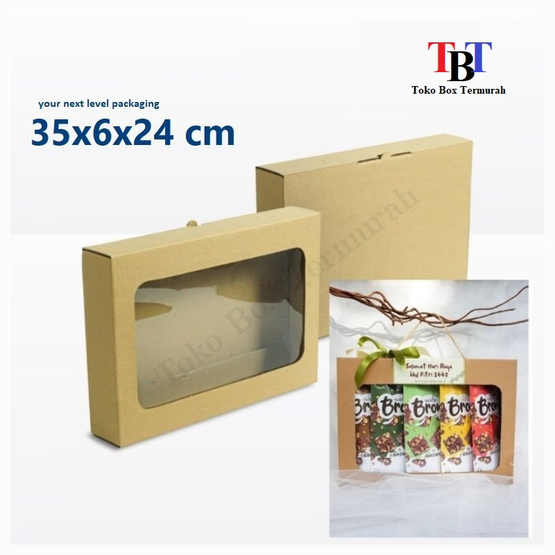 

Box 35x6x24 cm (Bronte) kardus/Hampers/hoodie/mukena/ultah/ulang...