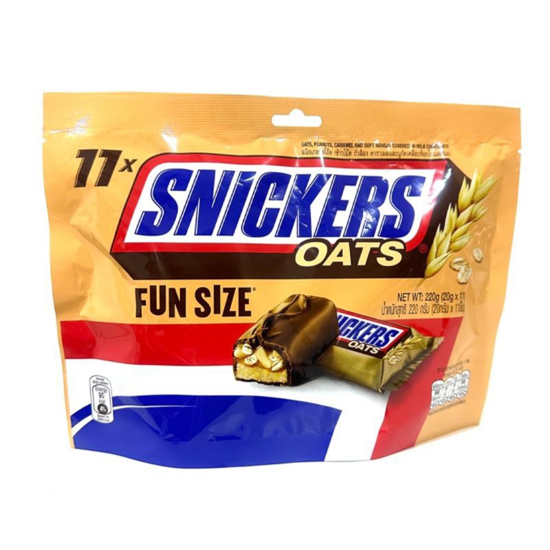 Cokelat Snickers Oats fun size 1pack (11pcs) 220g