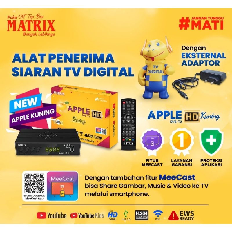 SET TOP BOX MATRIX KUNING HD