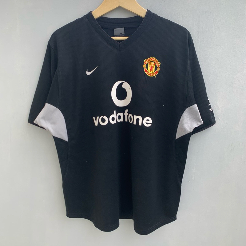 Jersey Training Vintage VTG Manchester United 2002 Nike Vodafone sz M Futsal Bola