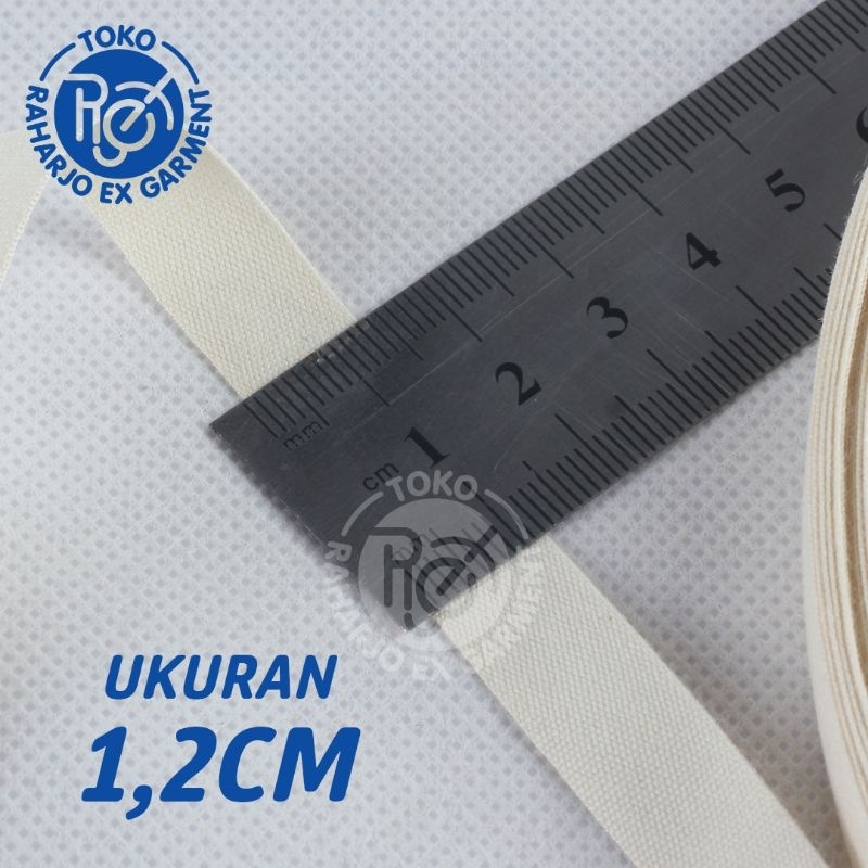 Promo pita label canvas bahan katun halus, isi 100 meter