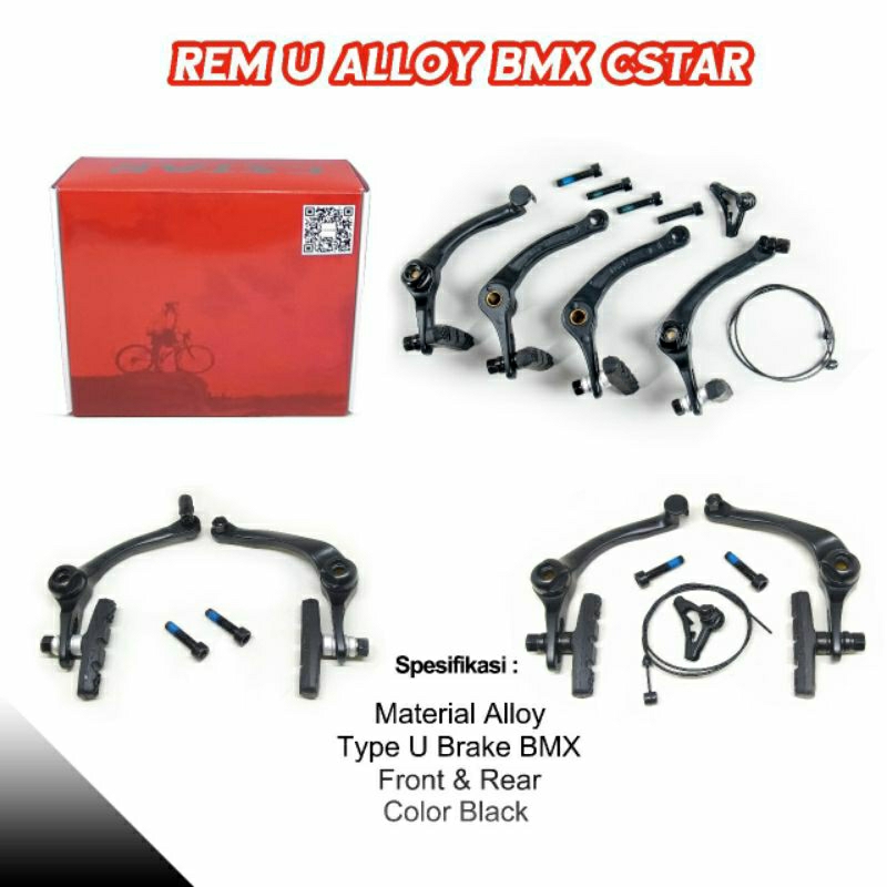 Rem U Brake Alloy BMX CSTAR Black / Rem BMX Silang